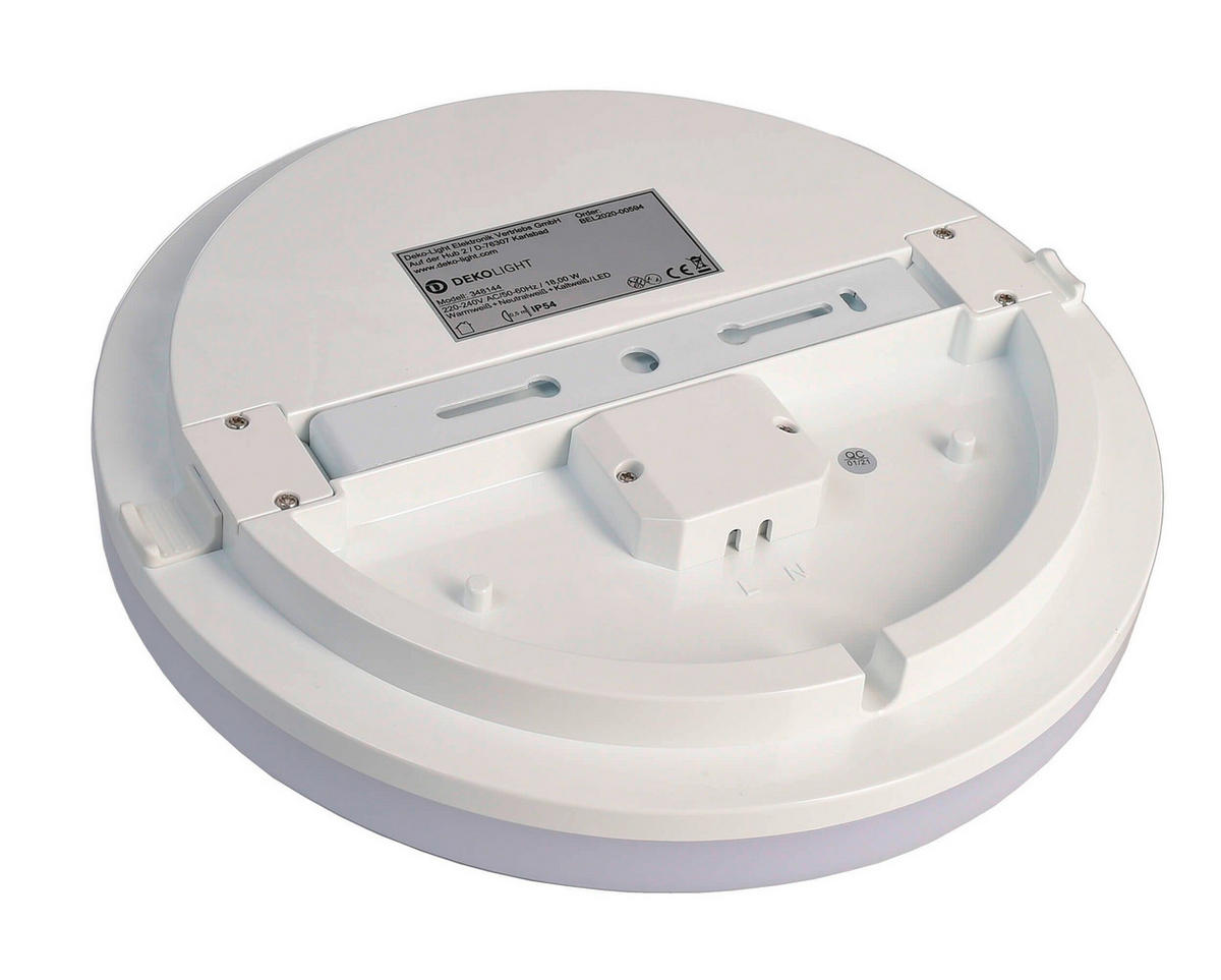 LED-AUSSENLEUCHTE - Weiss, Konventionell, Kunststoff (33/33/5cm)