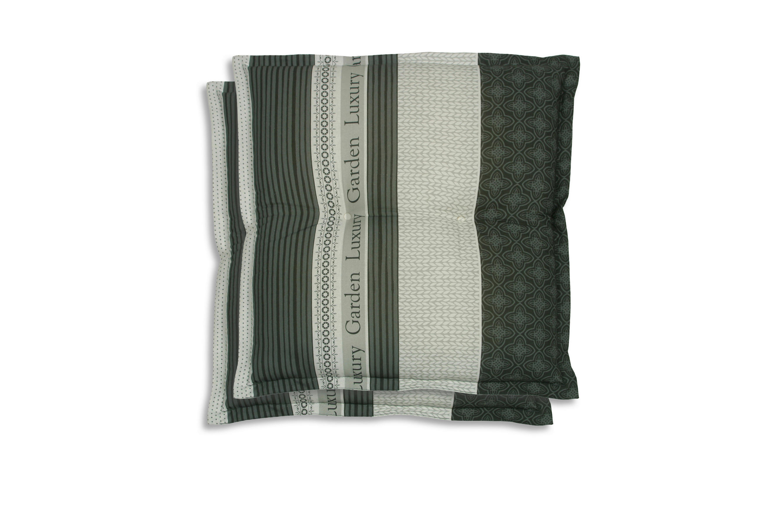 GARTENSITZKISSENSET Schriftzug  - Anthrazit, Basics, Textil (50/7/50cm)