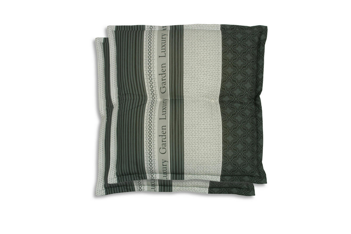 GARTENSITZKISSENSET Schriftzug  - Anthrazit, Basics, Textil (50/7/50cm)