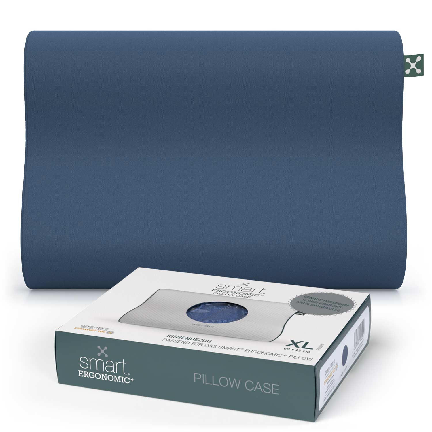 Smartsleep Nackenkissenbezug Ergonomic+ Dunkelblau 60x43 cm