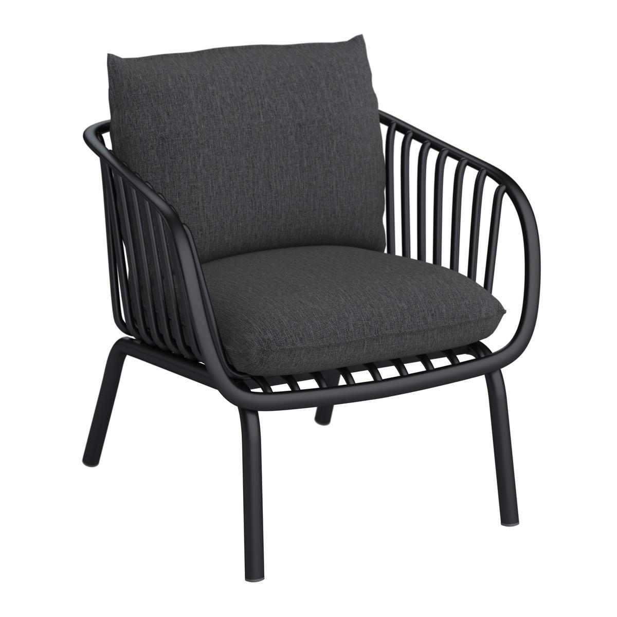 GARTENSET Webstoff Eisen  - Grau, MODERN, Kunststoff/Textil - Ambia Garden