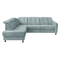 ECKSOFA in Chenille Blau  - Blau/Schwarz, Modern, Textil/Metall (198/270cm) - Livetastic