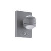 VÄGGLAMPA FÖR UTOMHUS - klar/silver, Design, metall/plast (19,5/13/14cm) - Eglo