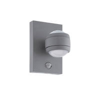 VENKOVNÍ NÁSTĚNNÉ SVÍTIDLO - barvy stříbra/čiré, Design, kov/plast (19,5/13/14cm) - Eglo