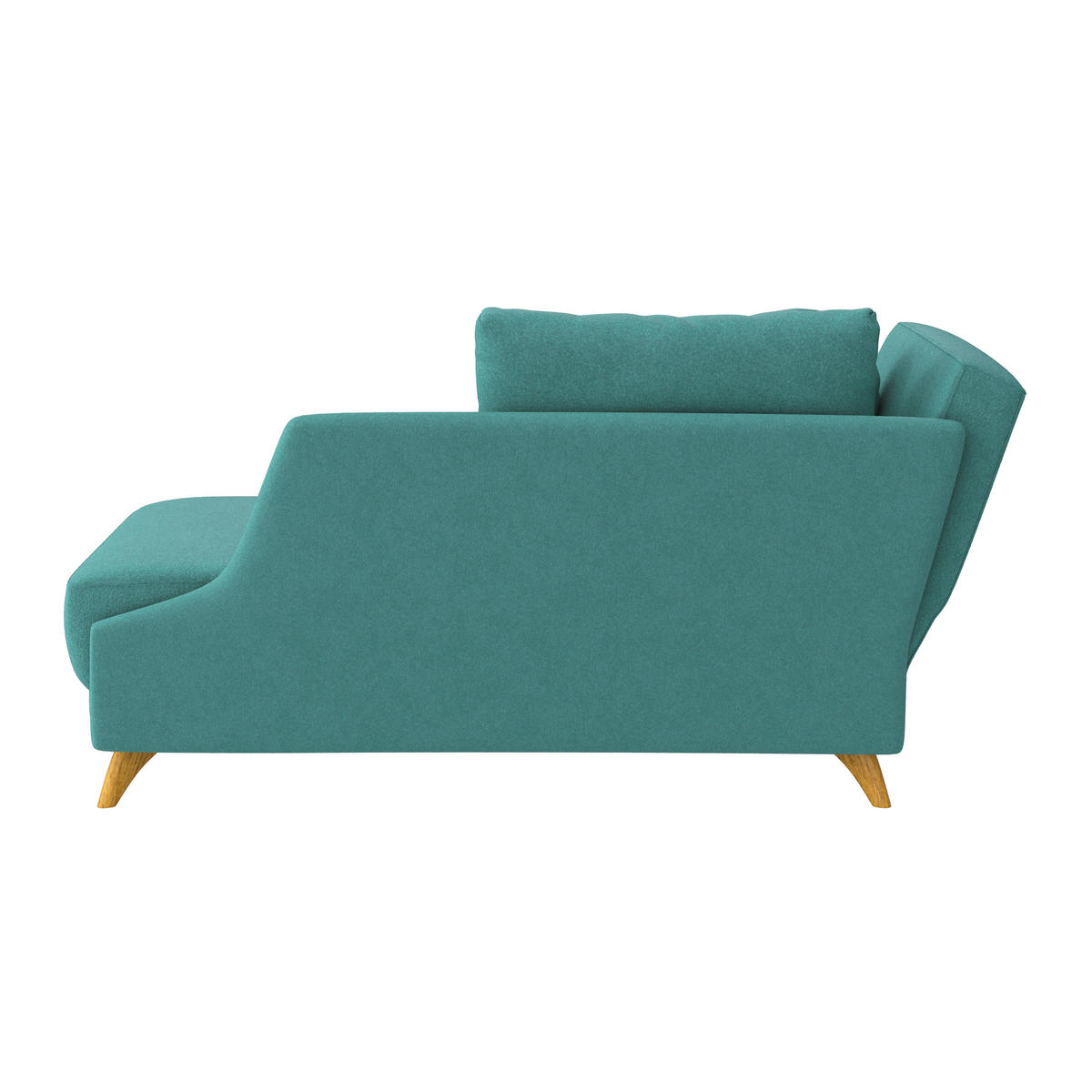RÉCAMIERE in Flachgewebe Petrol  - Eichefarben/Petrol, Modern, Holz/Textil (205/74/94cm) - Bali