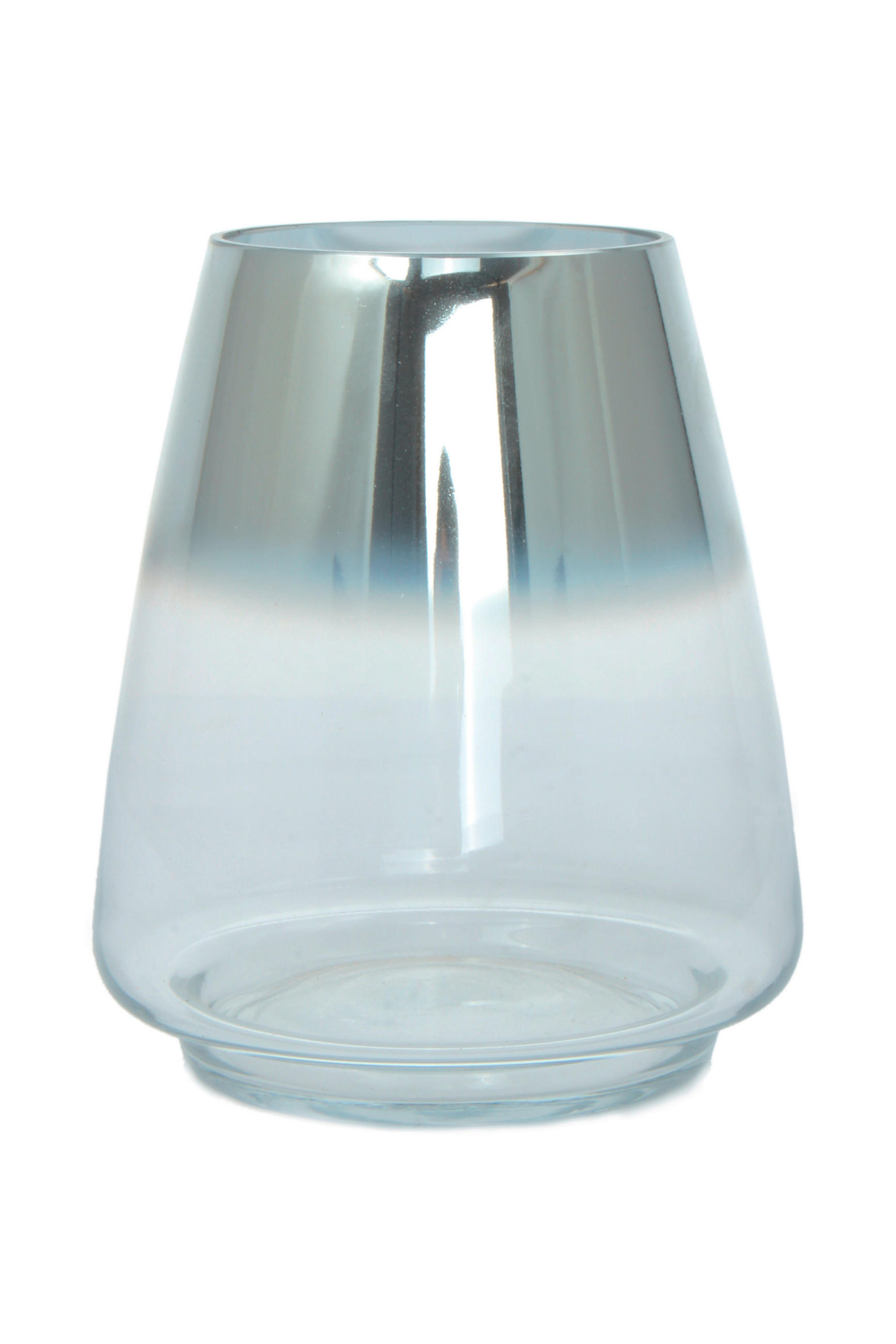 VASE  - Silberfarben, Design, Glas (16/18,5/16cm)