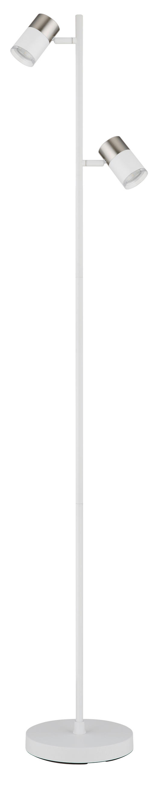 STEHLEUCHTE - Weiss/Transparent, Basics, Kunststoff/Metall (21,5/23/154cm) - Globo