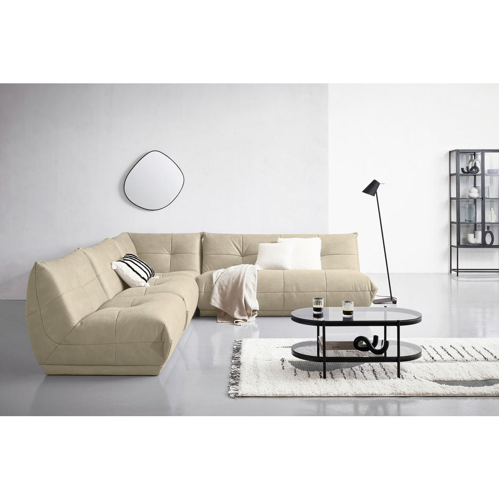 Thumbnail - Livetastic Sofaelement, Creme, Textil, 4-Sitzer, 180x80x112 cm, Made in EU, Rücken echt, individuell planbar, Wohnzimmer...