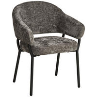 ARMLEHNSTUHL  in Eisen Mikrofaser  - Anthrazit/Schwarz, KONVENTIONELL, Holz/Textil (60/80/62cm) - MID.YOU