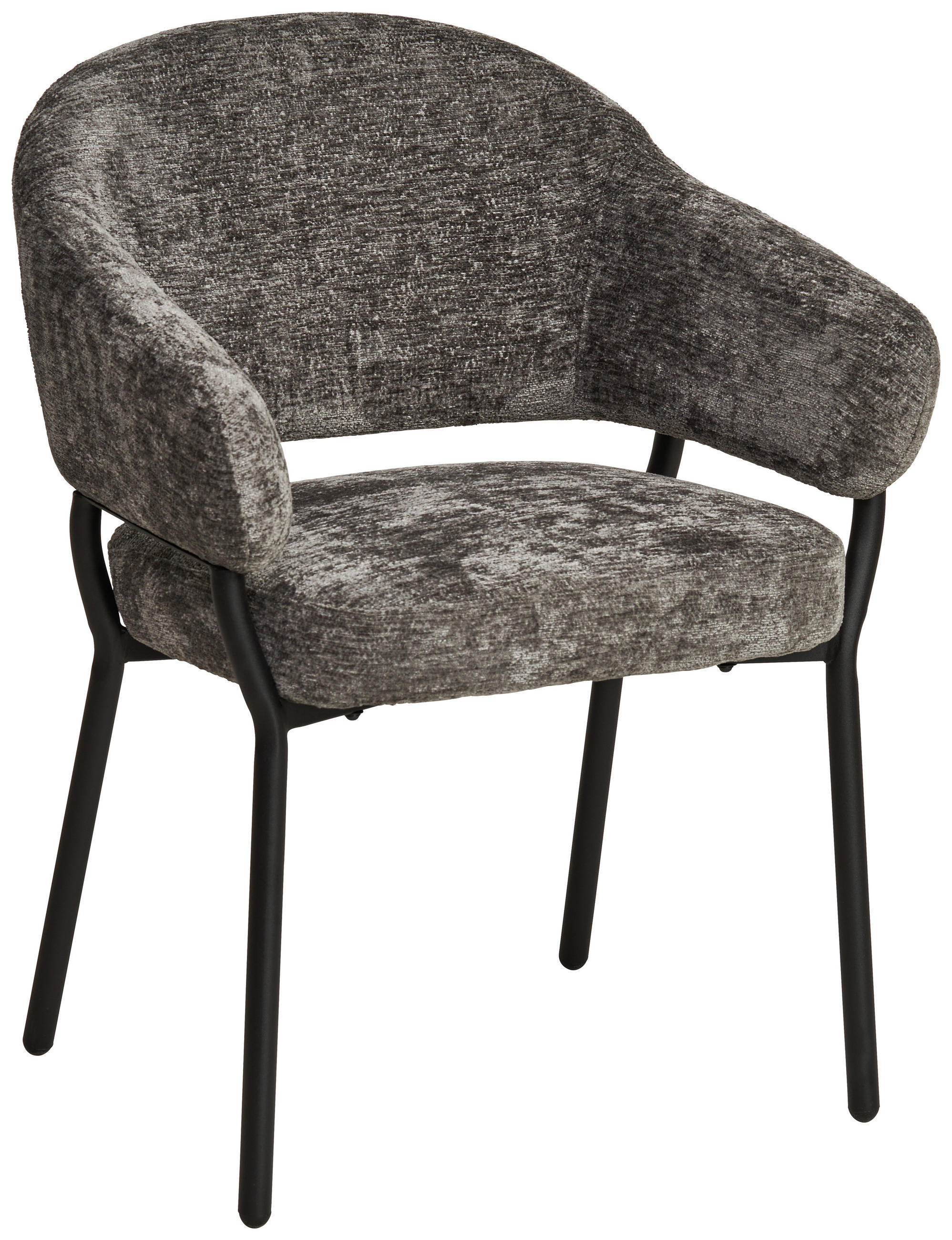 Scaun Cu Brațe din lemn, metal, textil, antracit