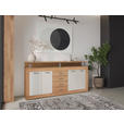 SIDEBOARD  in 195/88/38 cm  - Alufarben/Schwarz, Basics, Holzwerkstoff/Kunststoff (195/88/38cm) - Xora