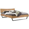 BETT 140/200 cm  in Anthrazit, Wildeiche  - Wildeiche/Anthrazit, Design, Holz/Metall (140/200cm) - Hasena
