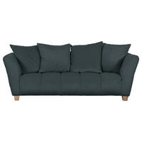 3-SITZER-SOFA Chenille Dunkelgrau  - Dunkelgrau/Buchefarben, KONVENTIONELL, Holz/Textil (212/72/95cm) - Milino
