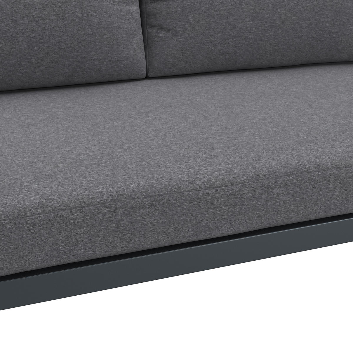 2-SITZER-SOFA Webstoff Anthrazit  - Anthrazit, MODERN, Textil/Metall (134/63/76cm) - Ambia Garden