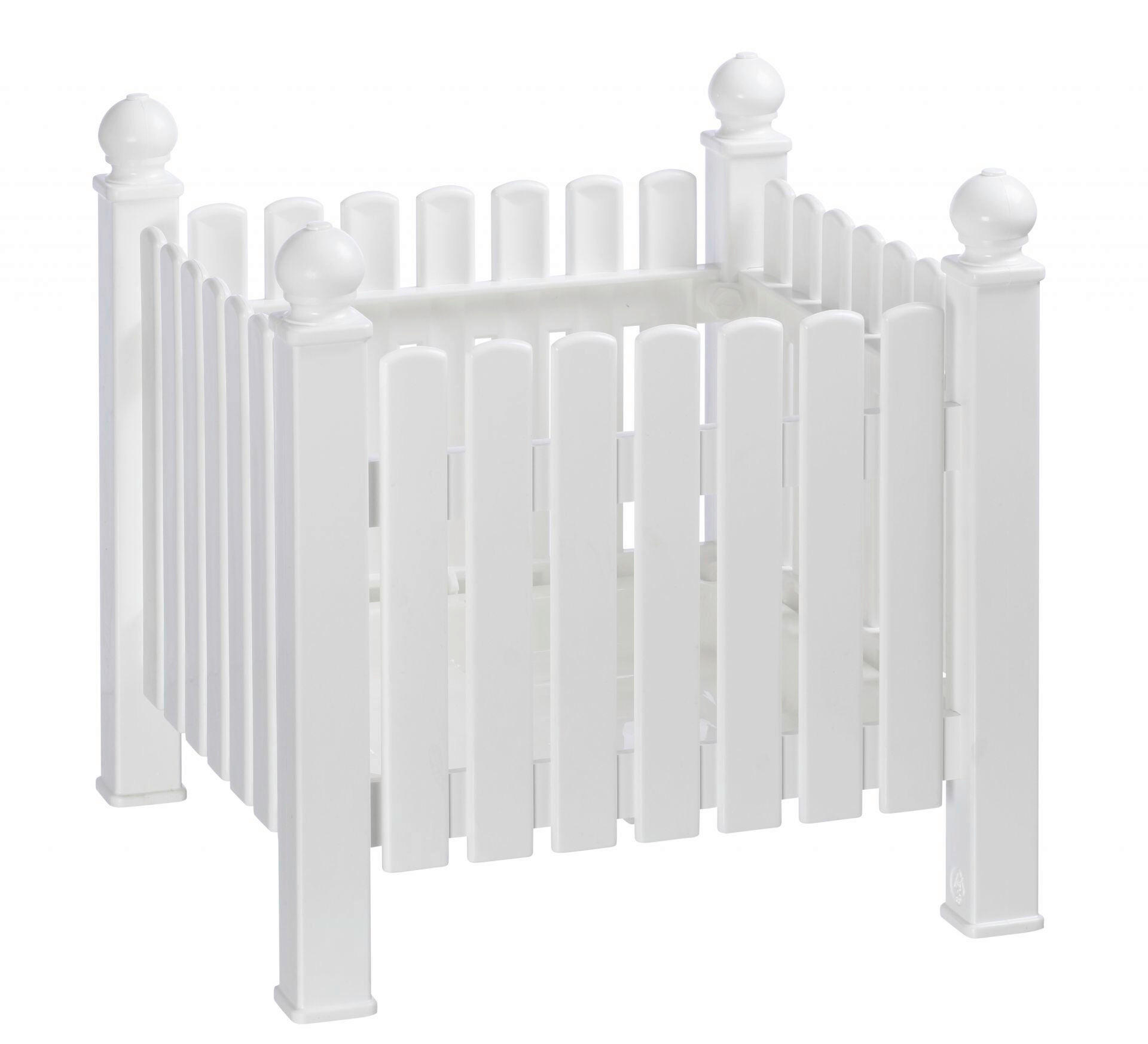 BLUMENKASTEN  - Weiß, Basics, Kunststoff (48/48/48cm) - Modante