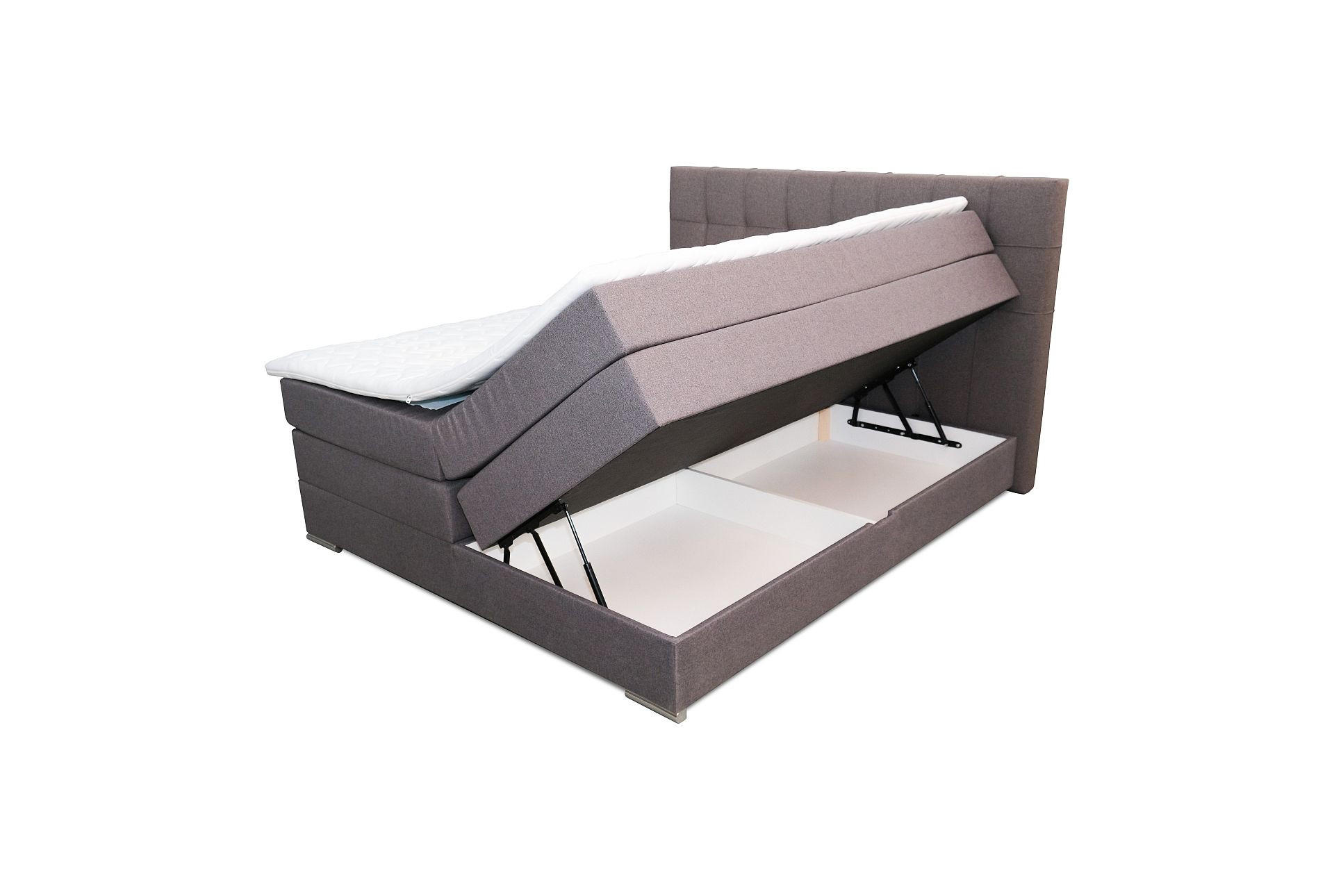 BOXSPRING KREVET 120/200 cm     siva  - siva, Moderno, tekstil/drvo (120/200cm) - Hom`in