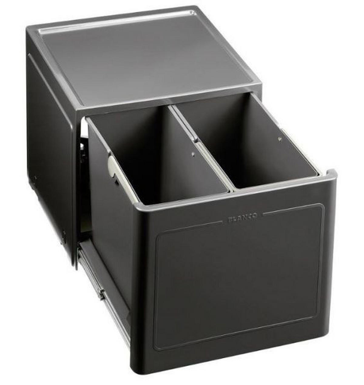 EINBAUABFALLSAMMLER 26 L  - Anthrazit, Basics, Kunststoff/Metall (40,8/35/40cm) - Blanco