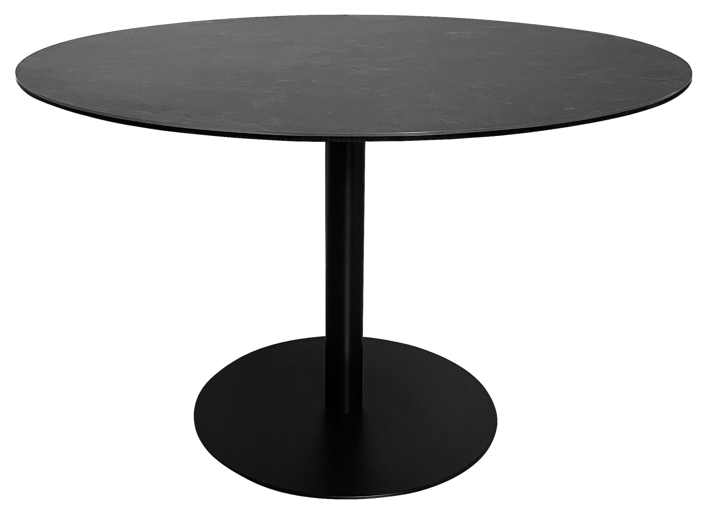 ESSTISCH in Metall, Glas, Keramik 110/110/75 cm  - Dunkelgrau/Schwarz, Design, Glas/Keramik (110/110/75cm) - Carryhome