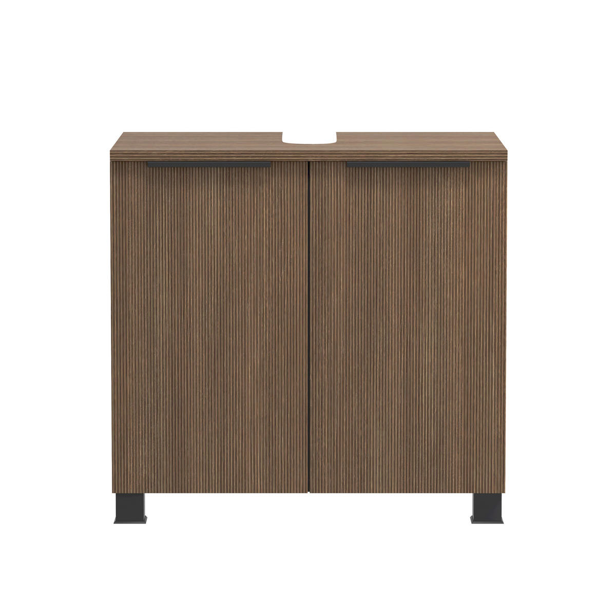 WASCHBECKENUNTERSCHRANK 60/54/35 cm  - Dunkelbraun/Schwarz, Natur, Holzwerkstoff/Kunststoff (60/54/35cm) - Held