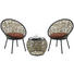 BALKONSET 5-teilig - Schwarz/Naturfarben, Basics, Glas/Kunststoff (//null) - Ambia Home BALKONSET 5-teilig - Schwarz/Naturfarben, Basics, Glas/Kunststoff (//null) - Ambia Home