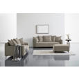 2-SITZER-SOFA in Cord, Velours Braun  - Schwarz/Braun, KONVENTIONELL, Textil/Metall (175/84/99cm) - Carryhome