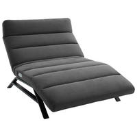 RELAXLIEGE in Feincord Anthrazit  - Anthrazit/Schwarz, Design, Textil/Metall (120/54-113/158-198cm) - Pure Home Lifestyle