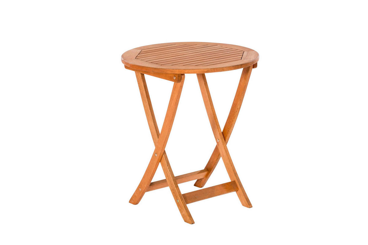 GARTENTISCHGRUPPE Eukalyptusholz Hartholz  - Eukalyptusholzfarben/Grün, KONVENTIONELL, Holz/Textil - Gardenson