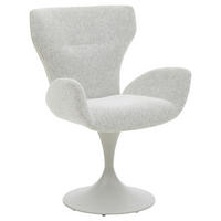 ARMLEHNSTUHL  , Typenauswahl, Sitzfläche 360° drehbar, inklusive Armlehnen, automatische Rückholfunktion  , Bouclé  ,  - Champagner/Grau, Design, Textil/Metall (65/93/68cm) - Musterring