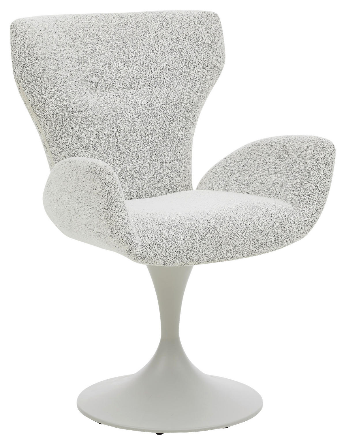 ARMLEHNSTUHL  , Typenauswahl, Sitzfläche 360° drehbar, inklusive Armlehnen, automatische Rückholfunktion  , Bouclé  ,  - Champagner/Grau, Design, Textil/Metall (65/93/68cm) - Musterring