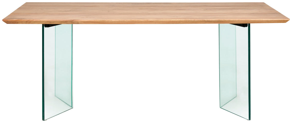 STOL ZA BLAGOVAONICU  boje bagrema  drvo, staklo      - boje bagrema/prozirno, Moderno, staklo/drvo (200/76/100cm) - Livetastic