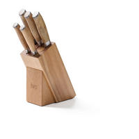 MESSERBLOCK Toronto 6-teilig  - Akaziefarben, KONVENTIONELL, Holz/Metall - Homeware Profession.