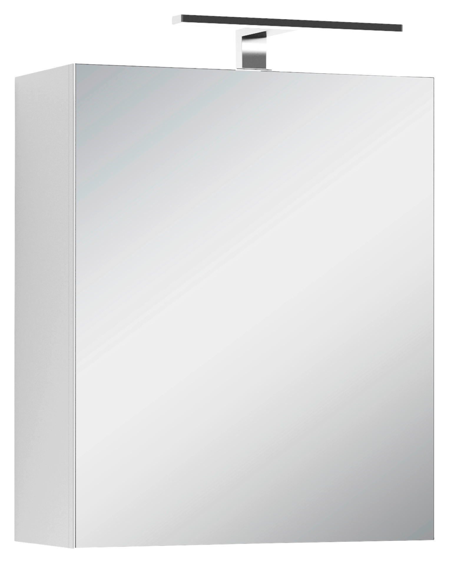 Spiegelschrank Spree mit Led 1 Tür BxHxT 50x60x20 cm Weiß