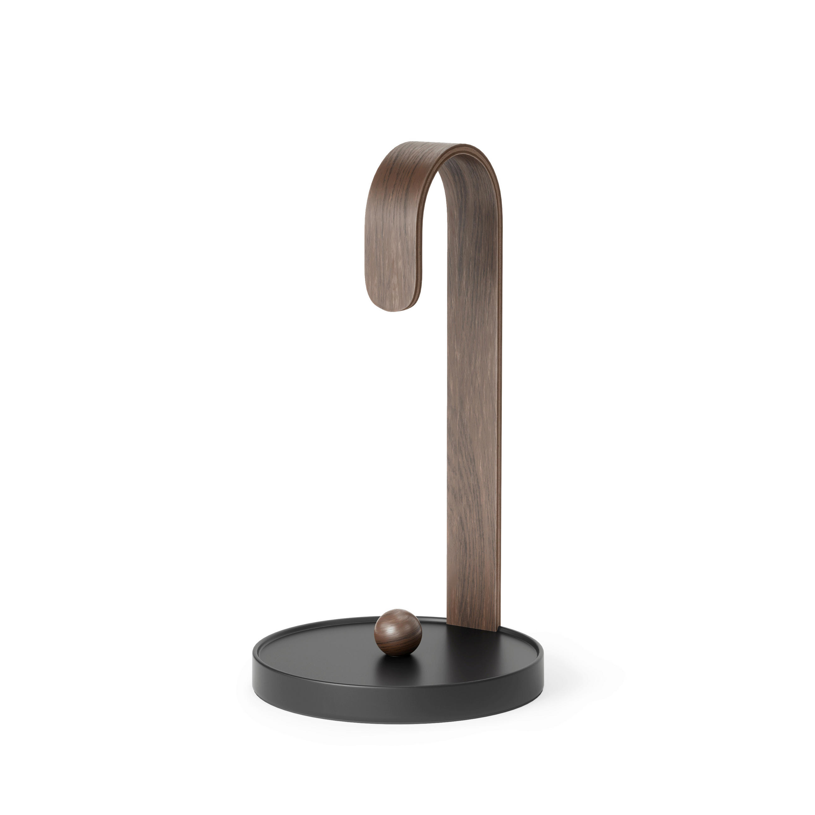 DRŽAČ ROLE KUHINJSKOG PAPIRA  - boje oraha/crna, Basics, kamen/drvo (17/17/31cm) - Umbra