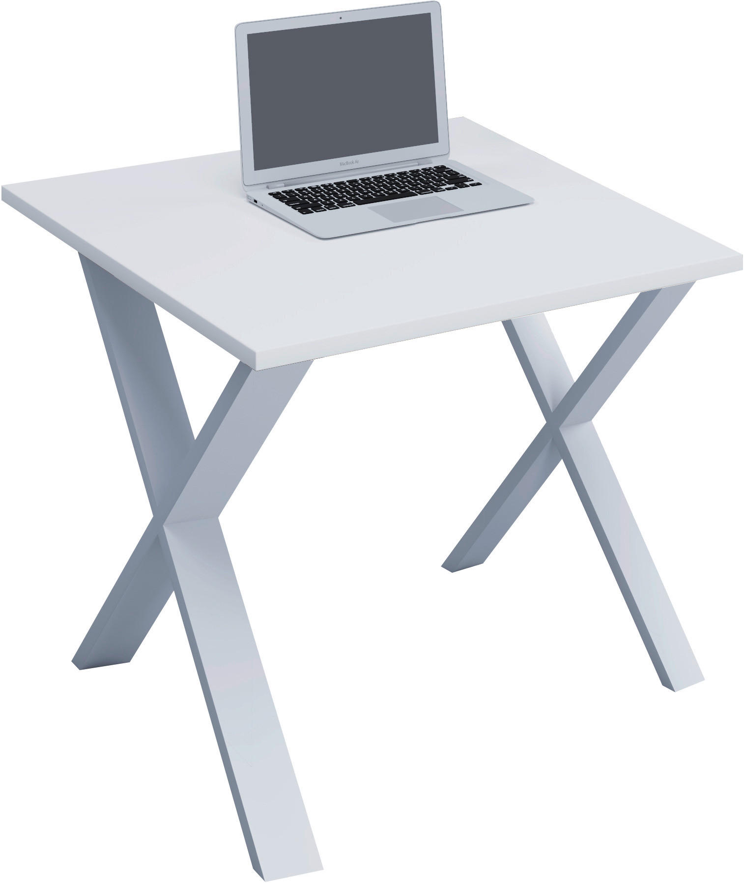 SCHREIBTISCH 80/50/76 cm  in Weiss  - Weiss, Modern, Holzwerkstoff/Metall (80/50/76cm) - MID.YOU