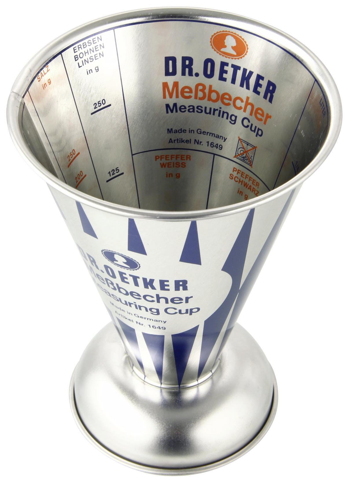 MESSBECHER - Hellgrau, Basics, Metall (0,5l) - Dr.Oetker