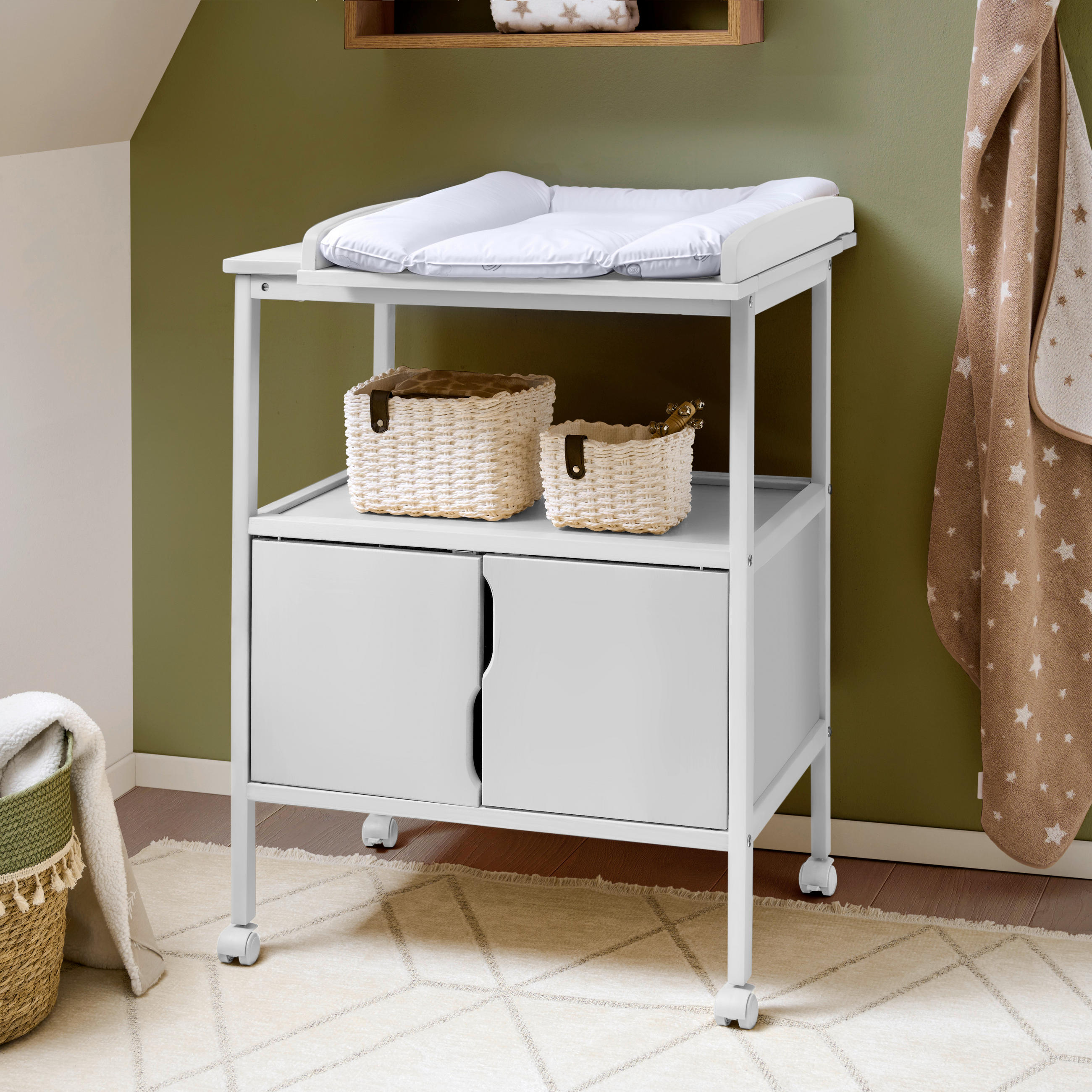 WICKELKOMMODE  - Weiß, Basics, Holz (68/70/90cm) - My Baby Lou
