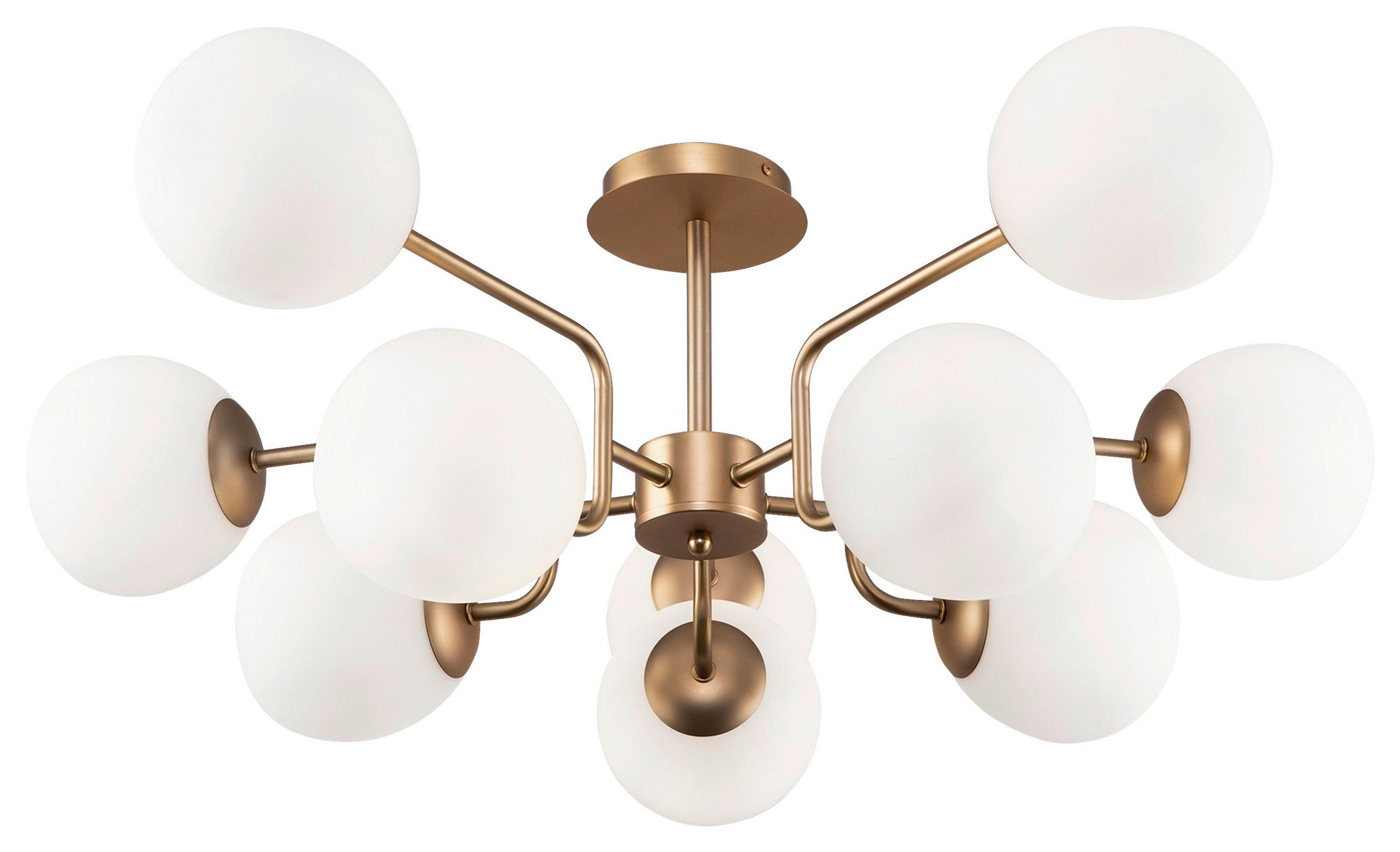 KRONLEUCHTER  90,7/34/90,7 cm   - Messingfarben, Trend, Glas/Metall (90,7/34/90,7cm) - MAYTONI