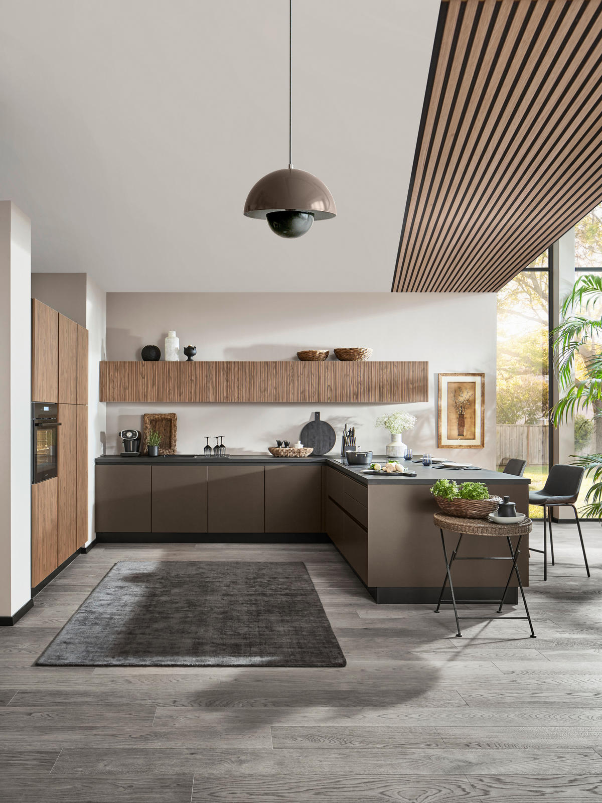 EINBAUKÜCHE   - Braun, Design, Holzwerkstoff - Dieter Knoll