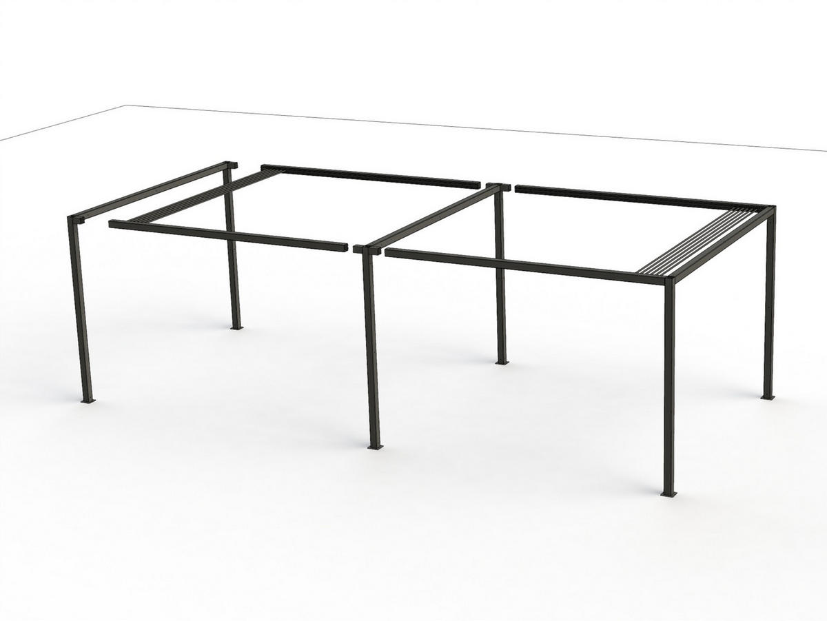 PAVILLON-ERWEITERUNG 315,2/217,6/307,6 cm Aluminium  - Anthrazit, Basics, Metall (315,2/217,6/307,6cm) - Siena Garden