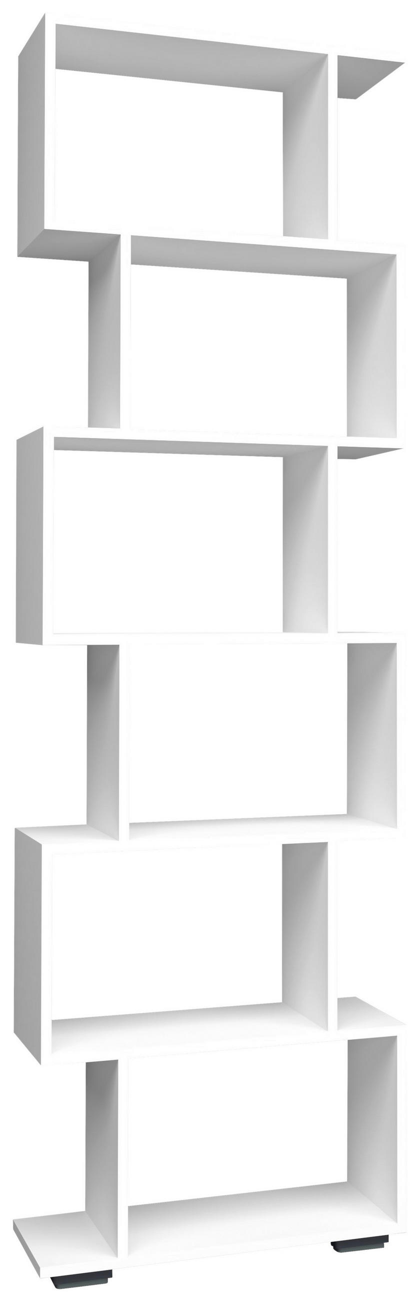 REGAL Weiß  - Silberfarben/Weiß, Design, Holzwerkstoff/Kunststoff (60/196/24cm) - MID.YOU