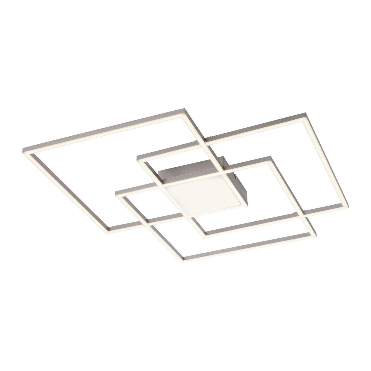 LED-DECKENLEUCHTE Asmin 75/75/6 cm   - Silberfarben, Design, Kunststoff/Metall (75/75/6cm)