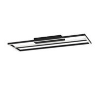 DECKENLEUCHTE Calagrano-Z 64/22/5 cm  - Schwarz/Weiß, Design, Kunststoff/Metall (64/22/5cm) - Connect Z
