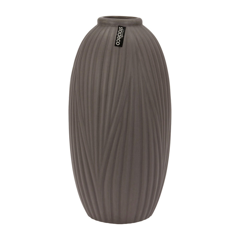 VÁZA, keramika, 33 cm - šedá, Basics, keramika (17/33/17cm)