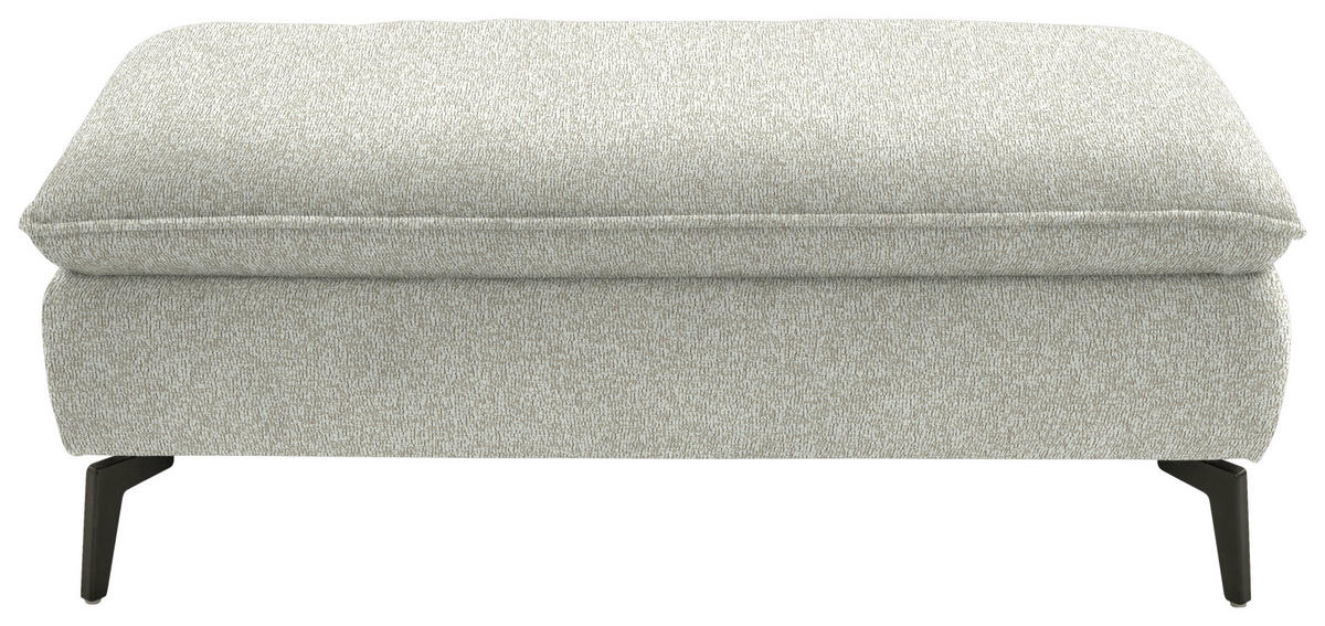 HOCKER in Textil Naturfarben  - Schwarz/Naturfarben, Design, Textil/Metall (130/46/65cm) - Valdera