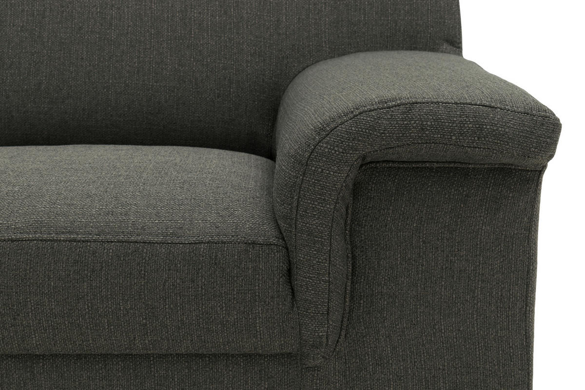 2-SITZER-SOFA Webstoff Schlammfarben  - Chromfarben/Schlammfarben, KONVENTIONELL, Textil/Metall (145/72/80cm) - MID.YOU