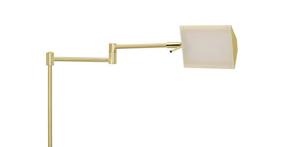 LESELEUCHTE 24/146 cm - Goldfarben/Weiß, KONVENTIONELL, Kunststoff/Metall (24/146cm) - Novel