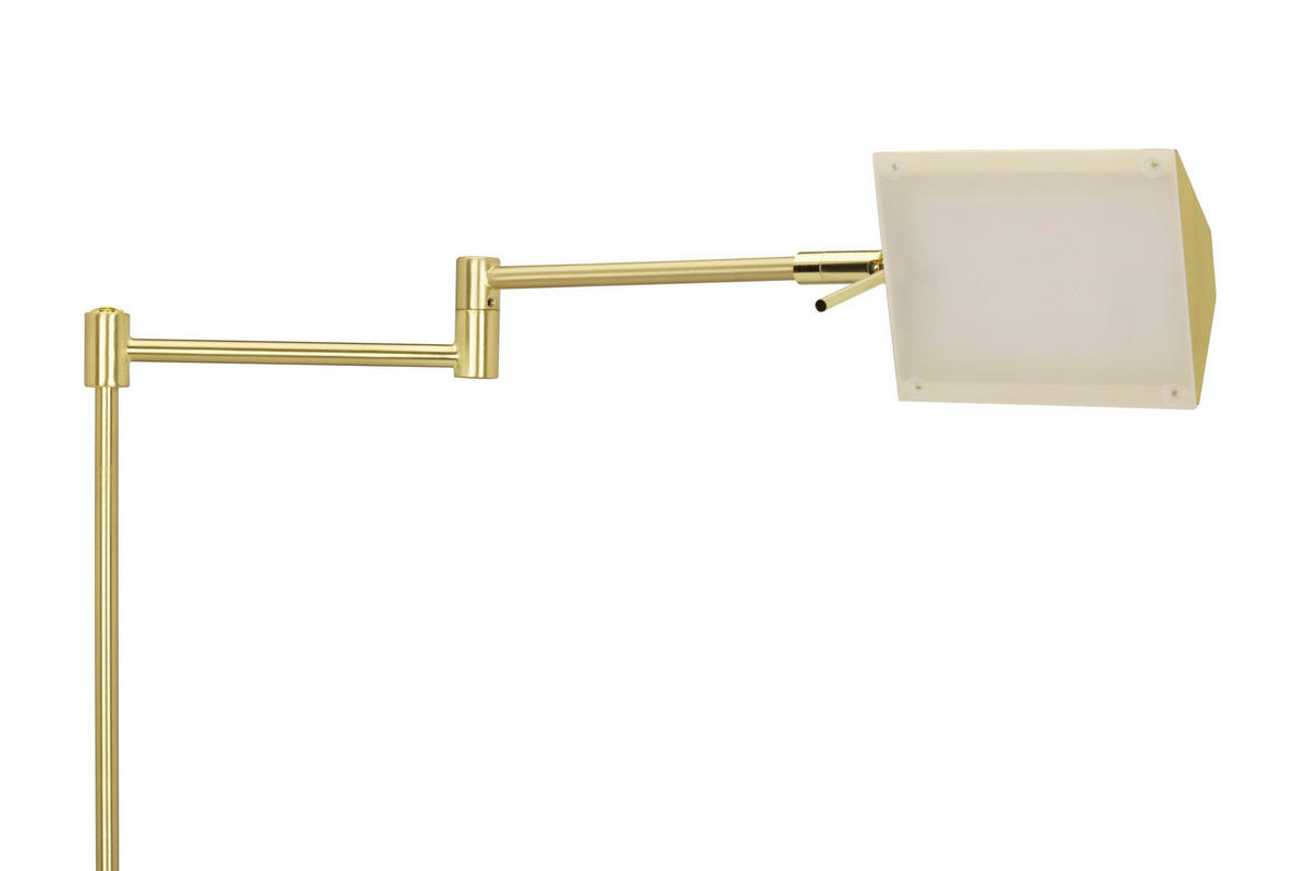 LAMPA NA ČÍTANIE, 24/146 cm  - zlatá/biela, Konventionell, kov/plast (24/146cm) - Novel