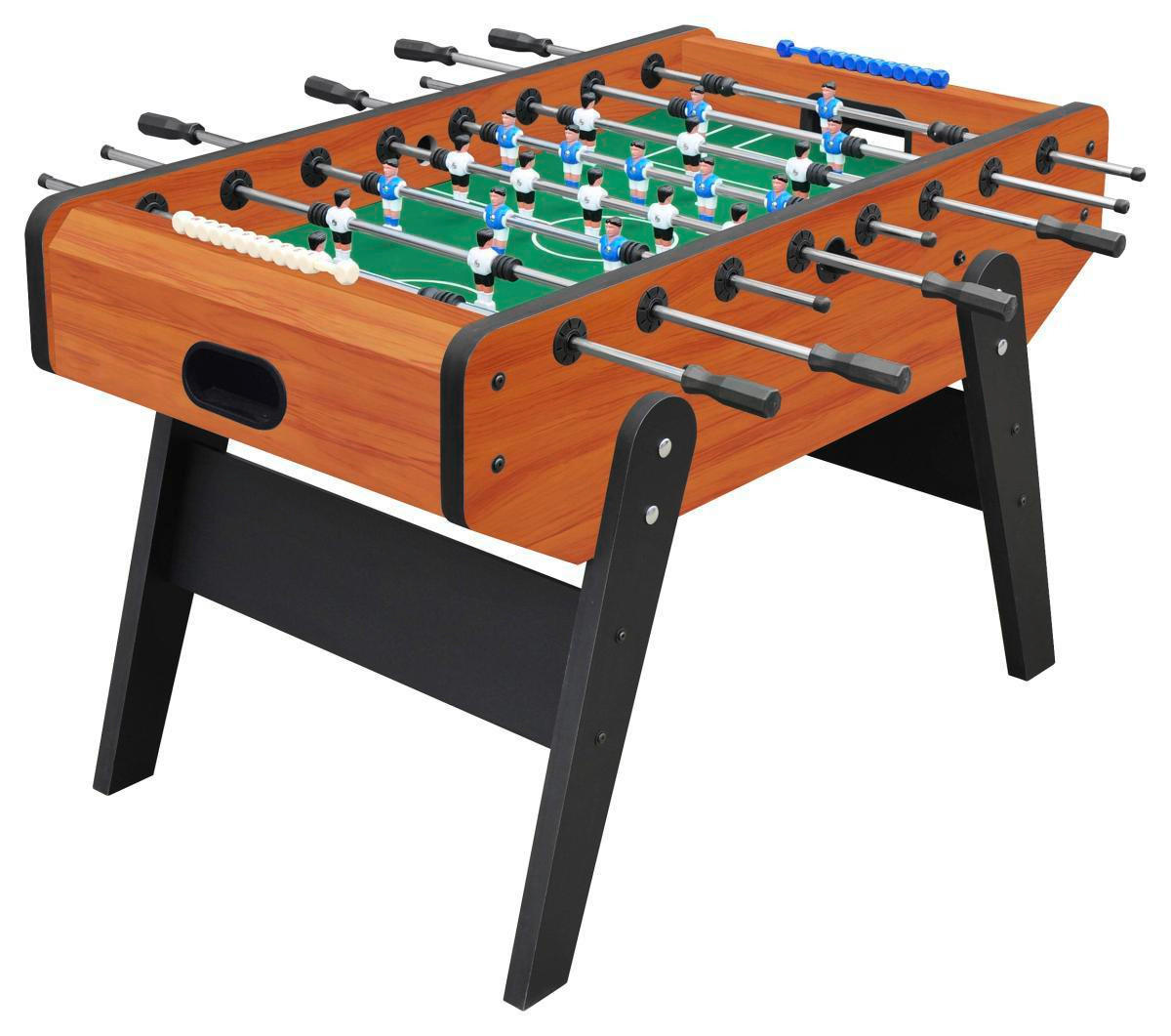 FUßBALLTISCH ST-3071 - Schwarz/Braun, KONVENTIONELL, Holz/Kunststoff (137,6/73,4/87cm) - Atrigo