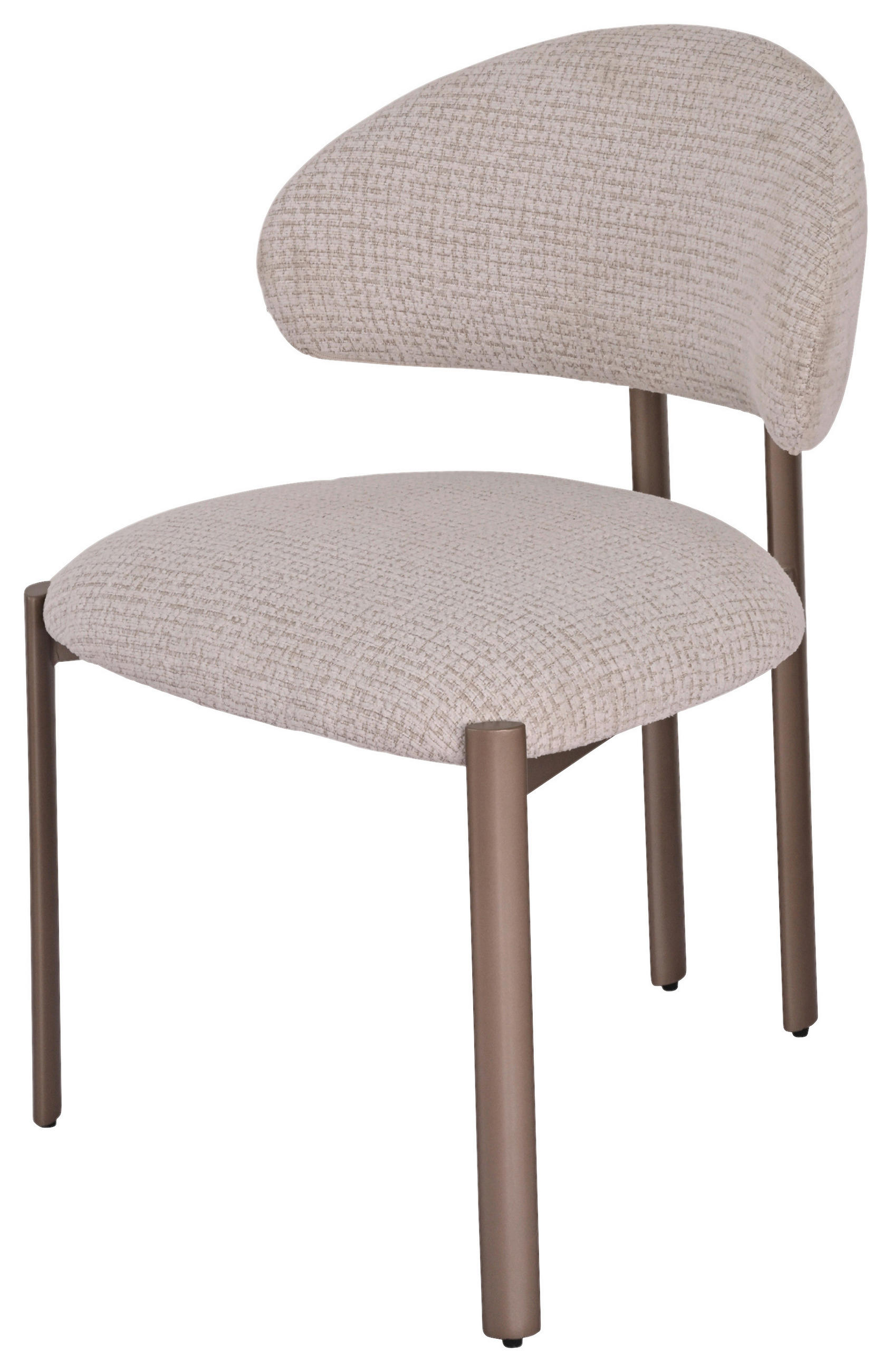 STUHL Webstoff Champagner, Beige  - Champagner/Beige, MODERN, Textil/Metall (55/81/57cm) - MID.YOU