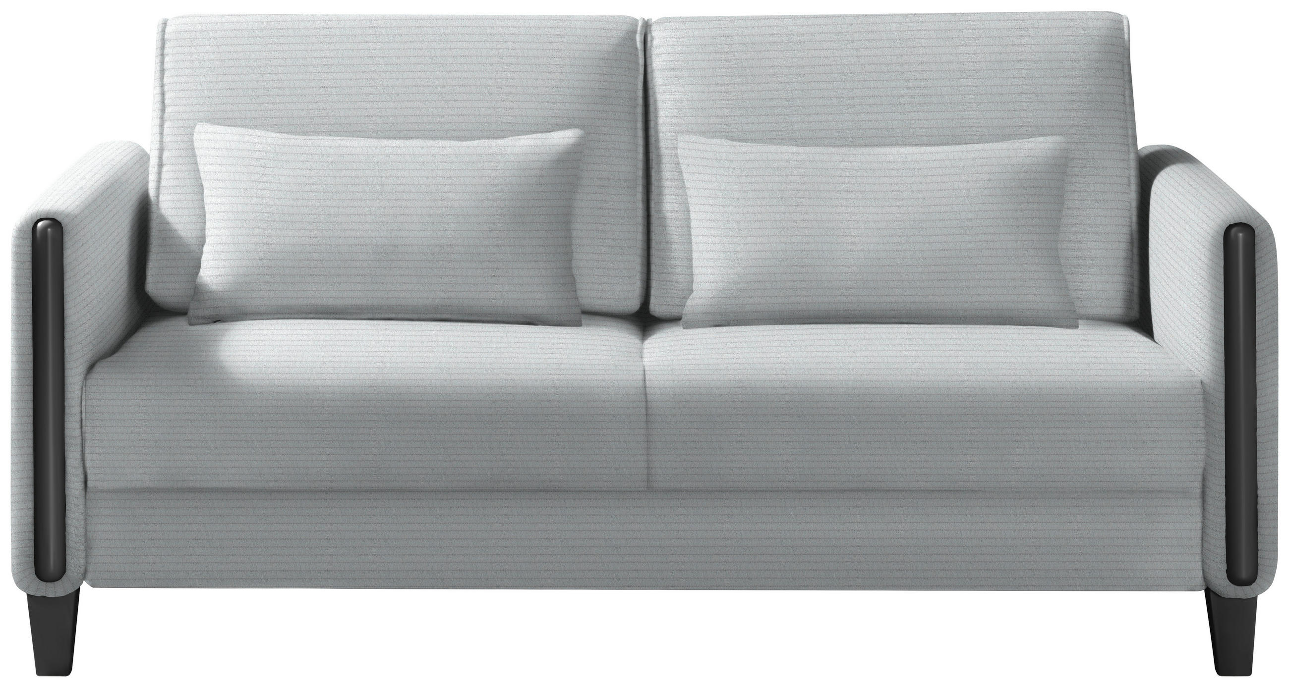 SCHLAFSOFA in Holz, Textil Hellgrau, Schwarz  - Hellgrau/Schwarz, Design, Holz/Textil (174/88/104cm) - Niels Andersson